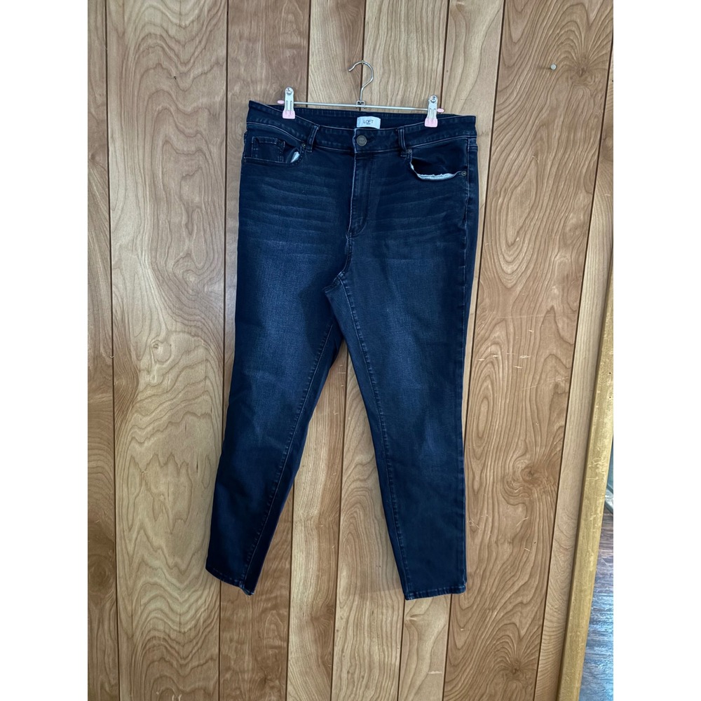Loft Outlet Womens Dark Wash‎ Legging Jeans High Rise Blue Denim Size 14